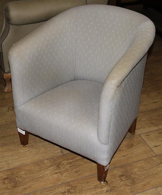 An Edwardian tub chair